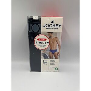 3-Pack Jockey Everyday Active Boxer Briefs Men's Medium Black Microfiber Stretch